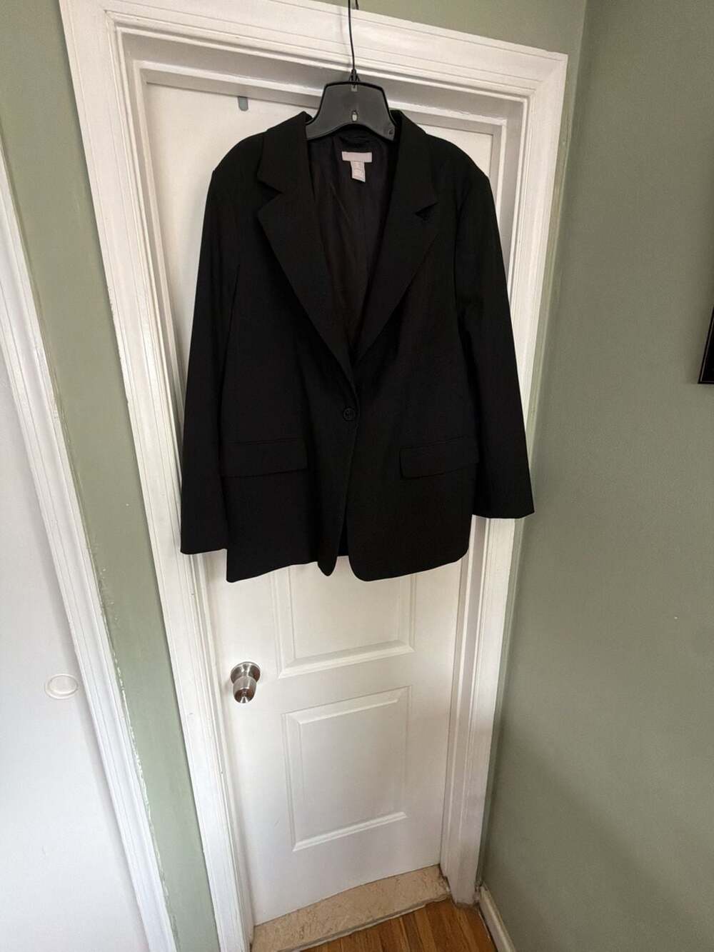 H&M Women's Black Single-Breasted Blazer Jacket